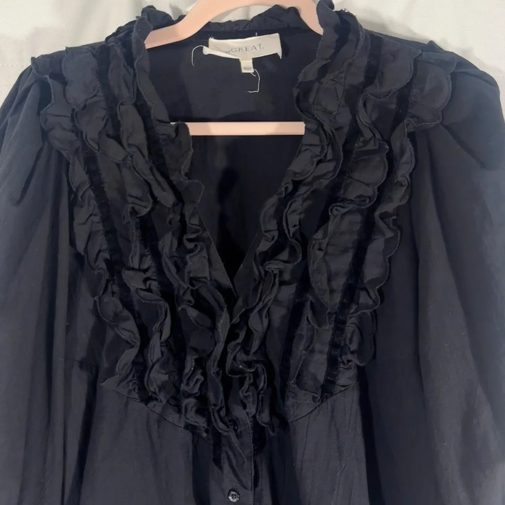 The Great Tuxedo Black Button Up Blouse - Picture 4 of 8